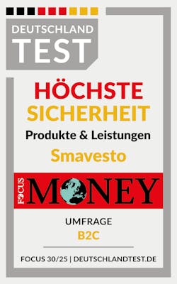 Siegel von Focus Money für die höchste Sicherheit